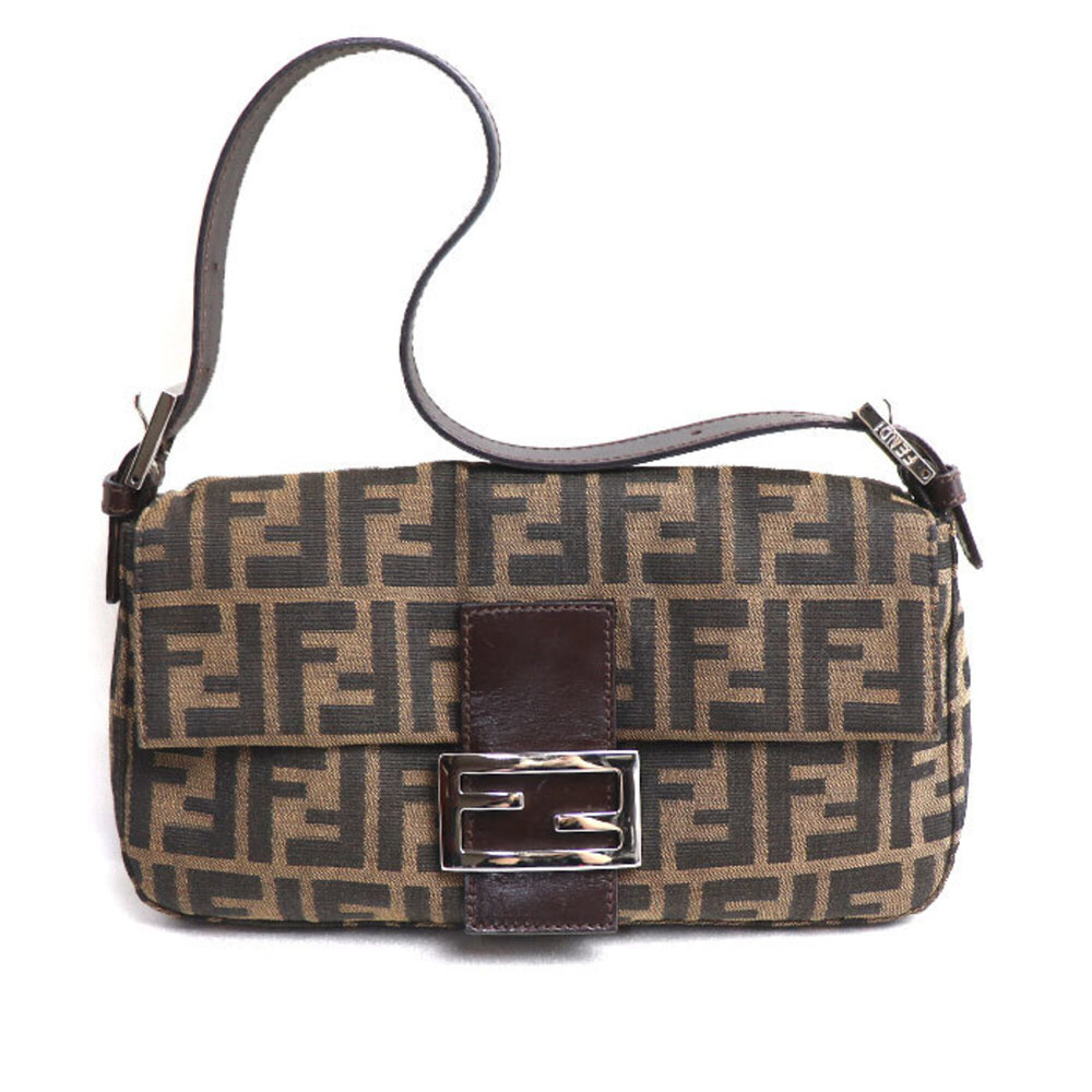 FENDI Zucca Baguette Shoulder Bag, Brown, 26424, Women's